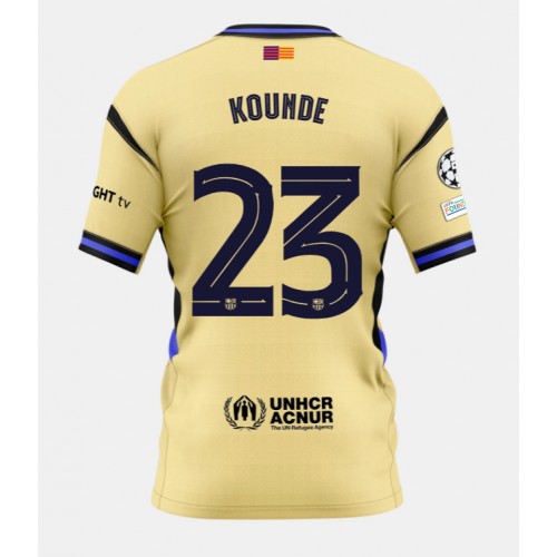 Stroje piłkarskie Barcelona Jules Kounde #23 Koszulka Wyjazdowej 2025-26 Krótki Rękaw